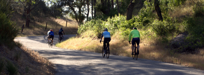 Riders climbing Huer Huero Road.