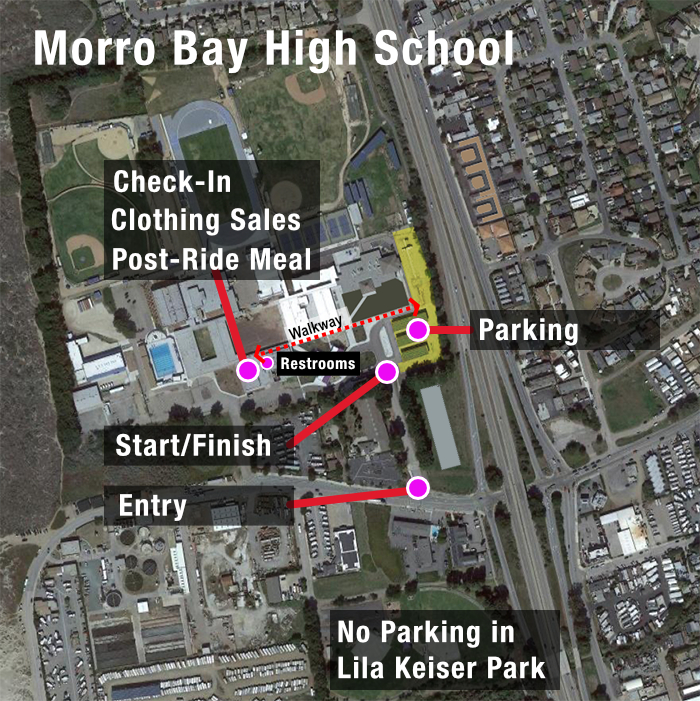 satalite view of Morro Bay High School